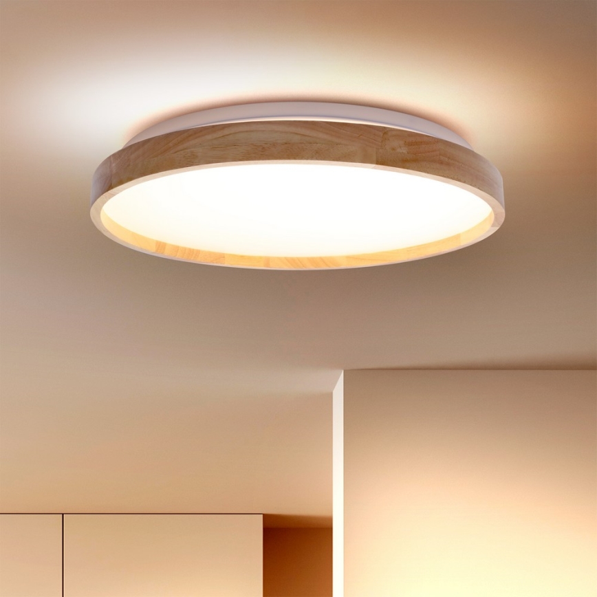 Brilagi - Ρυθμιζόμενο LED φωτιστικό οροφής ALSON LED/48W/230V 3000-6500K σε απόχρωση δρυός, διάμ. 39,5 cm + τηλεχειριστήριο