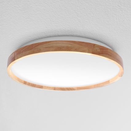 Brilagi - Ρυθμιζόμενο LED φωτιστικό οροφής ALSON LED/48W/230V 3000-6500K σε απόχρωση δρυός, διάμ. 39,5 cm + τηλεχειριστήριο