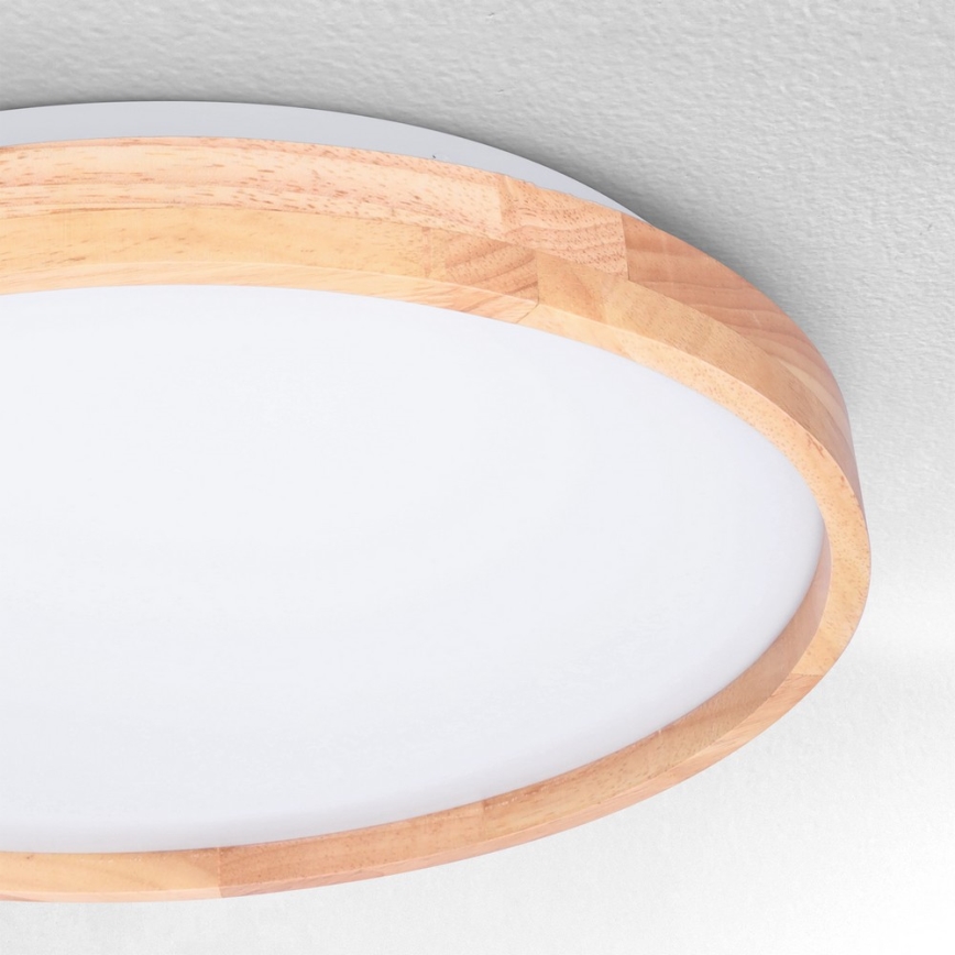 Brilagi - Ρυθμιζόμενο LED φωτιστικό οροφής ALSON LED/48W/230V 3000-6500K σε απόχρωση δρυός, διάμ. 39,5 cm + τηλεχειριστήριο