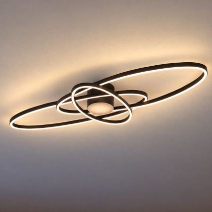 BRILAGI - Ρυθμιζόμενο φωτιστικό οροφής LED APOLLO LED/58W/230V 3000-6500K 43,2x101,2 cm μαύρο + τηλεχειριστήριο