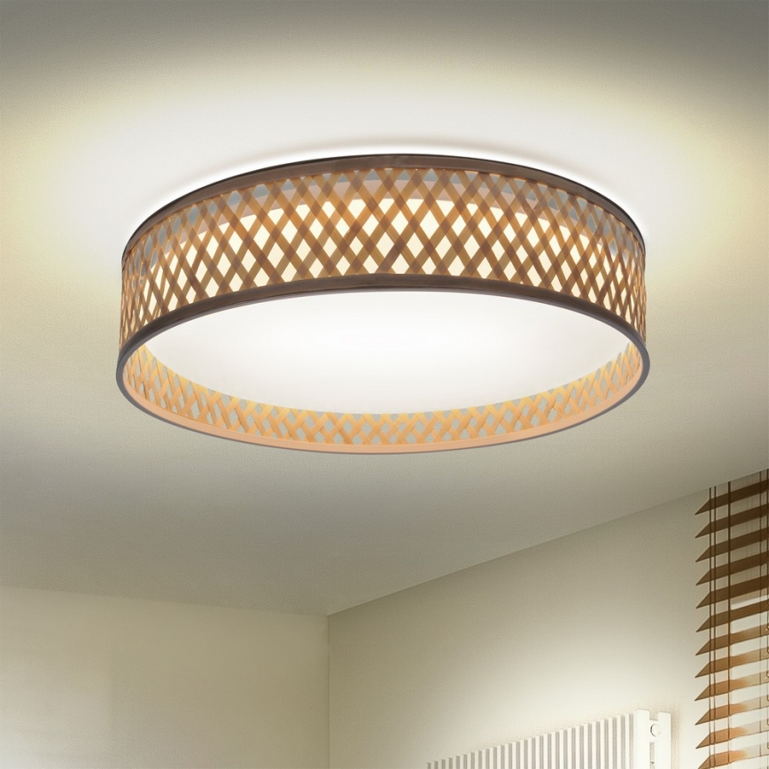 Brilagi - Ρυθμιζόμενο LED οροφής φωτιστικό CAMILA LED/48W/230V 3000-6500K μπαμπού διάμ. 40 εκ. + τηλεχειριστήριο