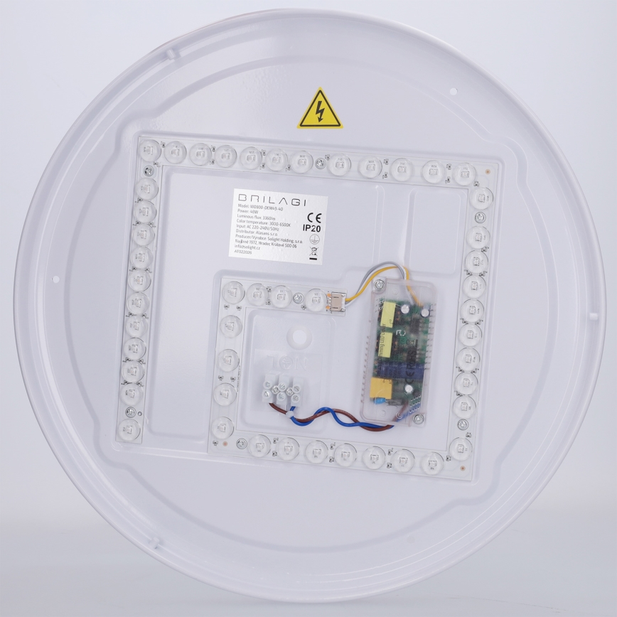 Brilagi - Ρυθμιζόμενο LED φωτιστικό οροφής COCI LED/48W/230V 3000–6500K Ø 39 εκ. φινίρισμα ξύλου/μαύρο + τηλεχειριστήριο