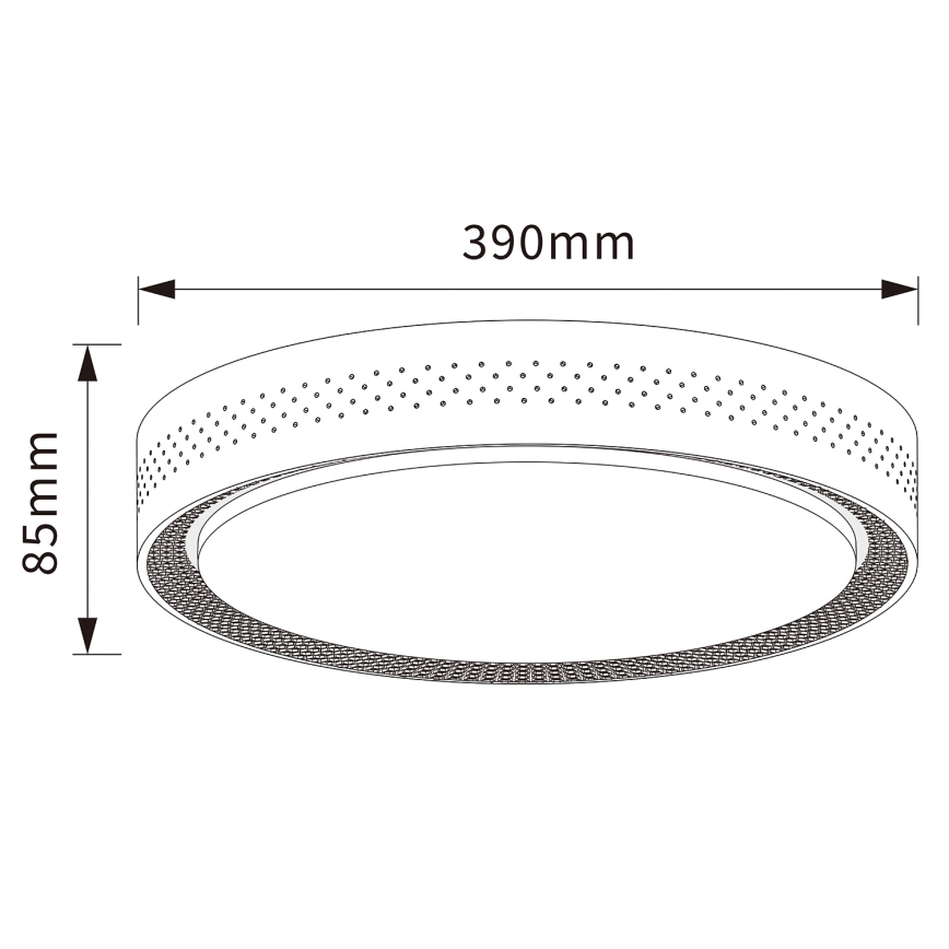 Brilagi - Ρυθμιζόμενο LED φωτιστικό οροφής COCI LED/48W/230V 3000–6500K Ø 39 εκ. φινίρισμα ξύλου/μαύρο + τηλεχειριστήριο