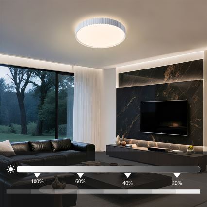 Brilagi - Ρυθμιζόμενο φωτιστικό οροφής LED CORVO LED/54W/230V 3000-6000K λευκό διάμ. 40 cm + τηλεχειριστήριο