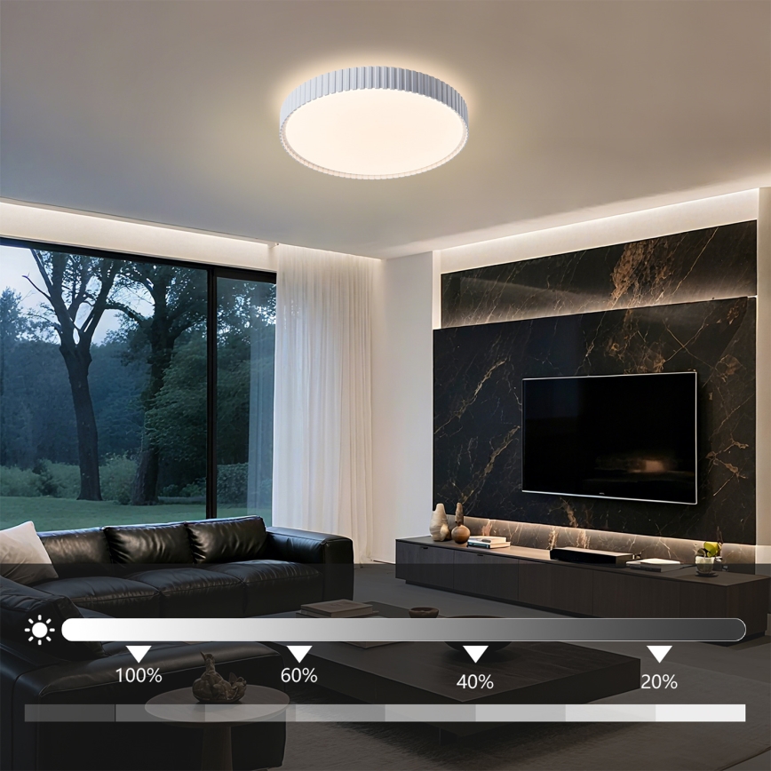 Brilagi - Ρυθμιζόμενο φωτιστικό οροφής LED CORVO LED/54W/230V 3000-6000K λευκό διάμ. 40 cm + τηλεχειριστήριο