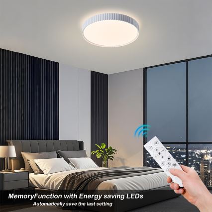 Brilagi - Ρυθμιζόμενο φωτιστικό οροφής LED CORVO LED/54W/230V 3000-6000K λευκό διάμ. 40 cm + τηλεχειριστήριο