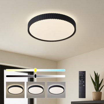 Brilagi - Ρυθμιζόμενο LED φωτιστικό οροφής CORVO LED/54W/230V 3000-6000K μαύρο Ø 40 cm + τηλεχειριστήριο