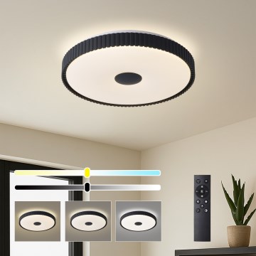 Brilagi - Ρυθμιζόμενο LED φωτιστικό οροφής CORVO LED/72W/230V 3000-6000K μαύρο, διάμ. 50 cm + τηλεχειριστήριο