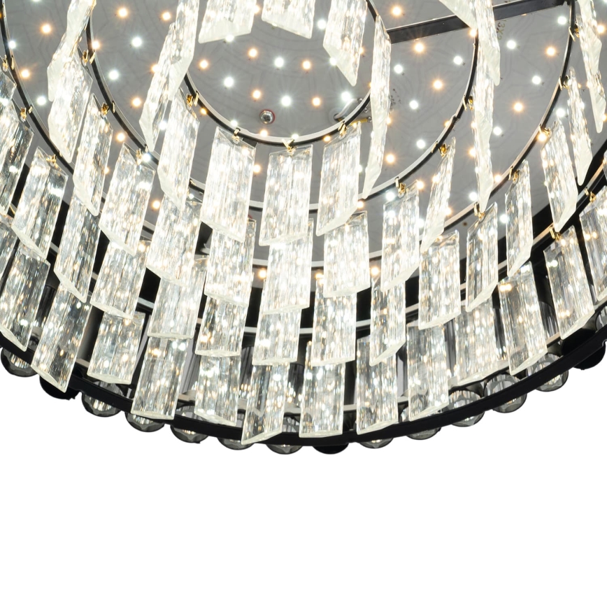 BRILAGI - Ρυθμιζόμενο φωτιστικό οροφής LED CROWN LED/41W/230V 3000-6000K Ø 48 cm μαύρο + τηλεχειριστήριο