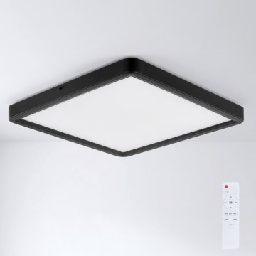Brilagi - Ρυθμιζόμενο LED φωτιστικό οροφής ESTELA SQUARE LED/36W/230V 3000-6500K 31x31 cm μαύρο + τηλεχειριστήριο