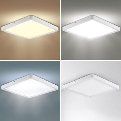 Brilagi - Ρυθμιζόμενο LED φωτιστικό οροφής ESTELA SQUARE LED/36W/230V 3000-6500K 31x31 εκ. λευκό + τηλεχειριστήριο