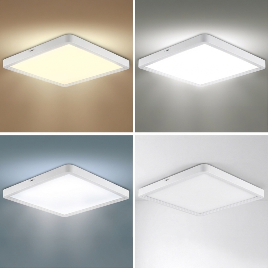 Brilagi - Ρυθμιζόμενο LED φωτιστικό οροφής ESTELA SQUARE LED/36W/230V 3000-6500K 31x31 εκ. λευκό + τηλεχειριστήριο