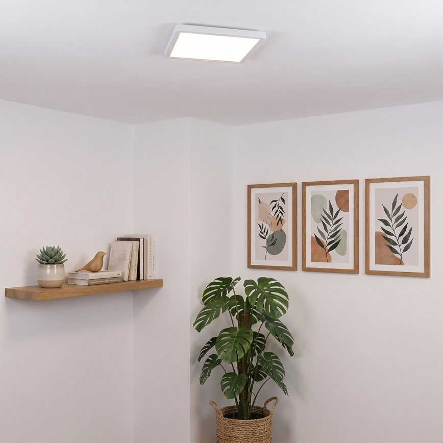 Brilagi - Ρυθμιζόμενο LED φωτιστικό οροφής ESTELA SQUARE LED/36W/230V 3000-6500K 31x31 εκ. λευκό + τηλεχειριστήριο