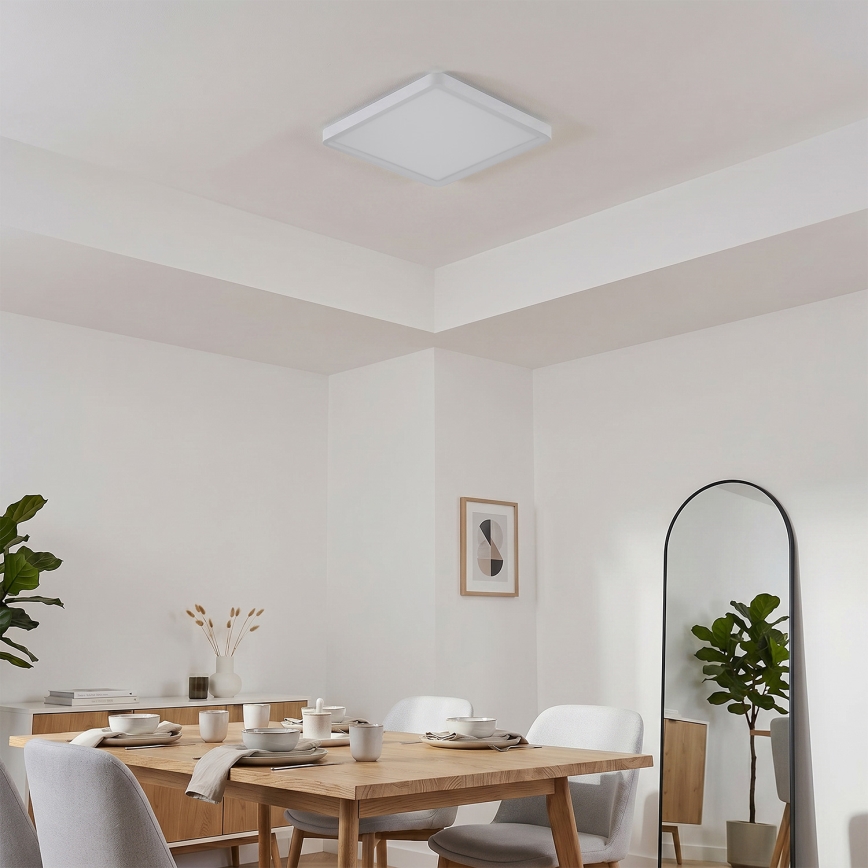 Brilagi - Ρυθμιζόμενο LED φωτιστικό οροφής ESTELA SQUARE LED/36W/230V 3000-6500K 31x31 εκ. λευκό + τηλεχειριστήριο