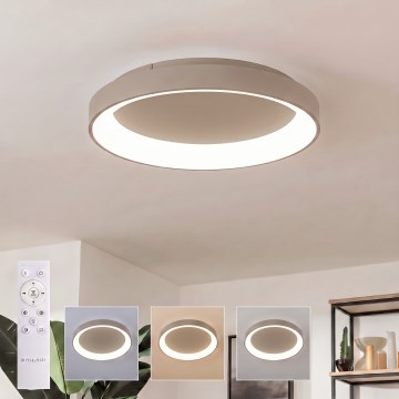 BRILAGI - ρυθμιζόμενο LED φωτιστικό οροφής FALCON II LED/99W/230V 3000-6500K pr. 60 cm μπεζ + με τηλεχειριστήριο