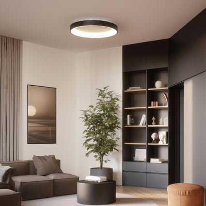 Brilagi - Ρυθμιζόμενο φωτιστικό οροφής FALCON II LED/99W/230V 3000-6500K Ø 60 cm μαύρο + τηλεχειριστήριο