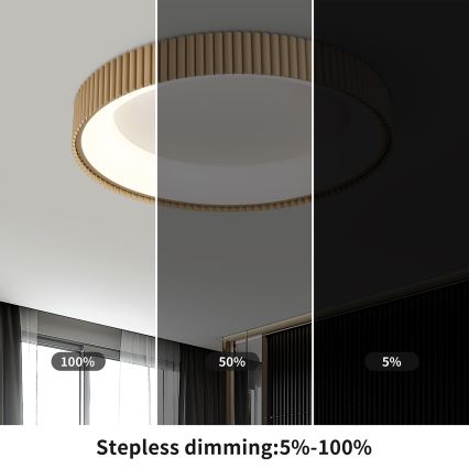 Brilagi - LED ρυθμιζόμενο φωτιστικό οροφής FALCON MODERN LED/54W/230V 3000-6500K 60 cm μπεζ + τηλεχειριστήριο