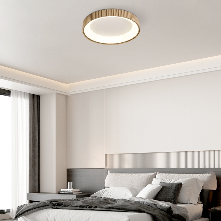 Brilagi - LED ρυθμιζόμενο φωτιστικό οροφής FALCON MODERN LED/54W/230V 3000-6500K 60 cm μπεζ + τηλεχειριστήριο