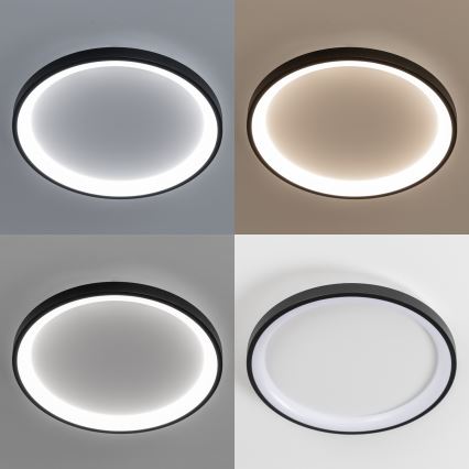 Brilagi - Ρυθμιζόμενο LED φωτιστικό οροφής FALCON SLIM LED/42W/230V 3000-6500K Ø 50 cm μαύρο + τηλεχειριστήριο