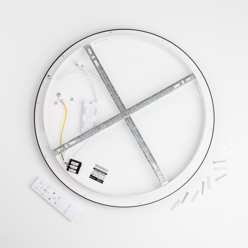 Brilagi - Ρυθμιζόμενο LED φωτιστικό οροφής FALCON SLIM LED/42W/230V 3000-6500K Ø 50 cm μαύρο + τηλεχειριστήριο