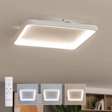 Brilagi - Ρυθμιζόμενο LED φωτιστικό οροφής FALCON SLIM LED/50W/230V 3000-6500K 50x50 cm λευκό + τηλεχειριστήριο