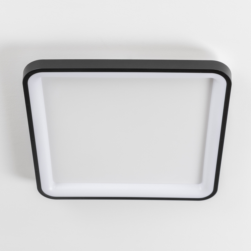 Brilagi - Ρυθμιζόμενο LED φωτιστικό οροφής FALCON SLIM LED/50W/230V 3000-6500K 50x50 cm μαύρο + τηλεχειριστήριο