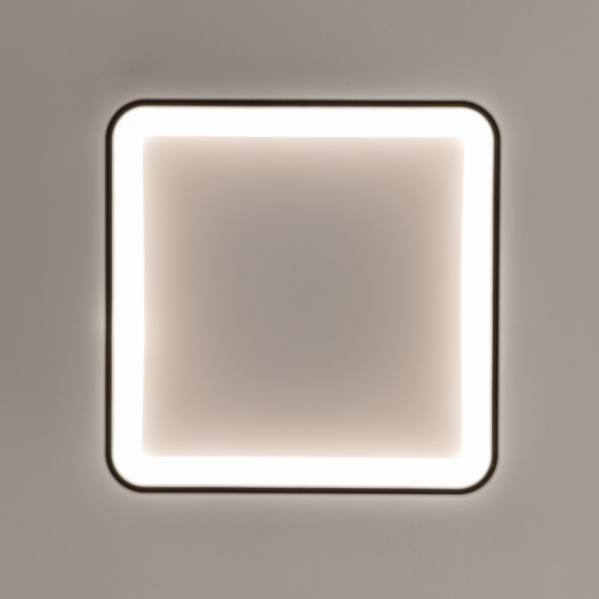 Brilagi - Ρυθμιζόμενο LED φωτιστικό οροφής FALCON SLIM LED/50W/230V 3000-6500K 50x50 cm μαύρο + τηλεχειριστήριο