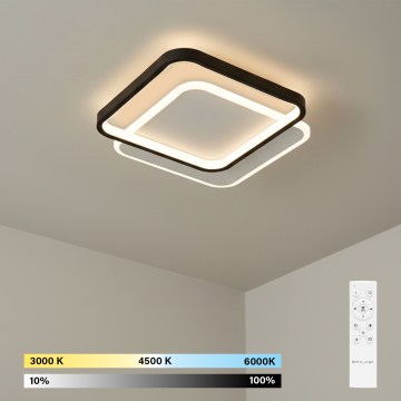 Brilagi - Ρυθμιζόμενο LED φωτιστικό οροφής FLARE LED/43W/230V 3000-6000K 39,5x45 cm λευκό/μαύρο + τηλεχειριστήριο