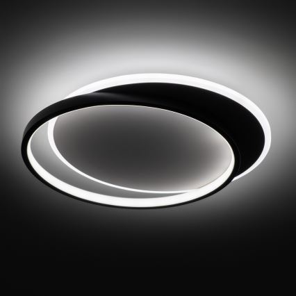 Brilagi - Ρυθμιζόμενο LED φωτιστικό οροφής FLARE LED/48W/230V 3000-6000K 39,5x45 cm λευκό/μαύρο + τηλεχειριστήριο