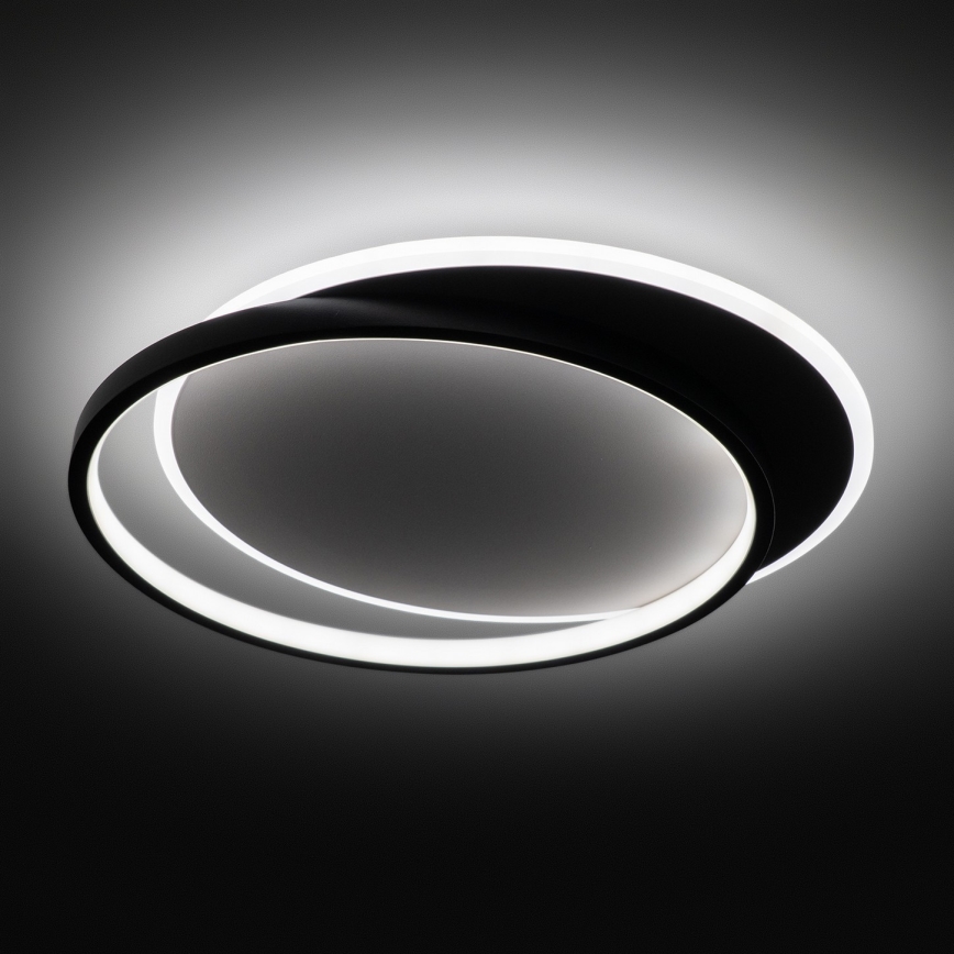 Brilagi - Ρυθμιζόμενο LED φωτιστικό οροφής FLARE LED/48W/230V 3000-6000K 39,5x45 cm λευκό/μαύρο + τηλεχειριστήριο