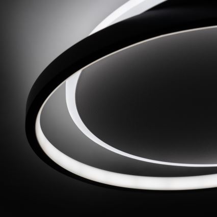 Brilagi - Ρυθμιζόμενο LED φωτιστικό οροφής FLARE LED/48W/230V 3000-6000K 39,5x45 cm λευκό/μαύρο + τηλεχειριστήριο