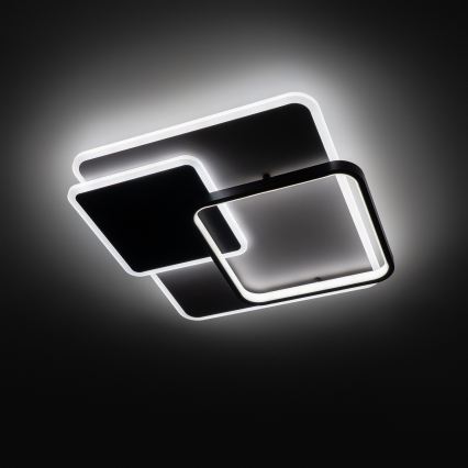 Brilagi - Ρυθμιζόμενο LED φωτιστικό οροφής FLARE LED/64W/230V 3000-6000K 45x45 cm λευκό/μαύρο + τηλεχειριστήριο