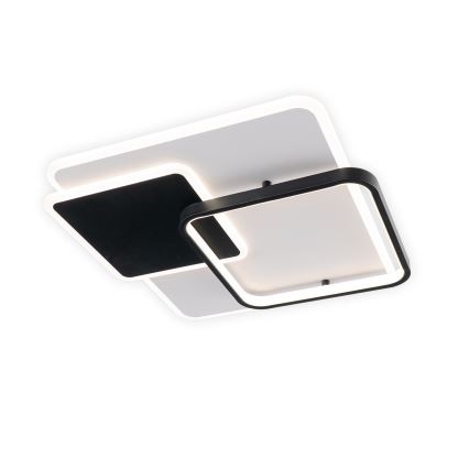 Brilagi - Ρυθμιζόμενο LED φωτιστικό οροφής FLARE LED/64W/230V 3000-6000K 45x45 cm λευκό/μαύρο + τηλεχειριστήριο