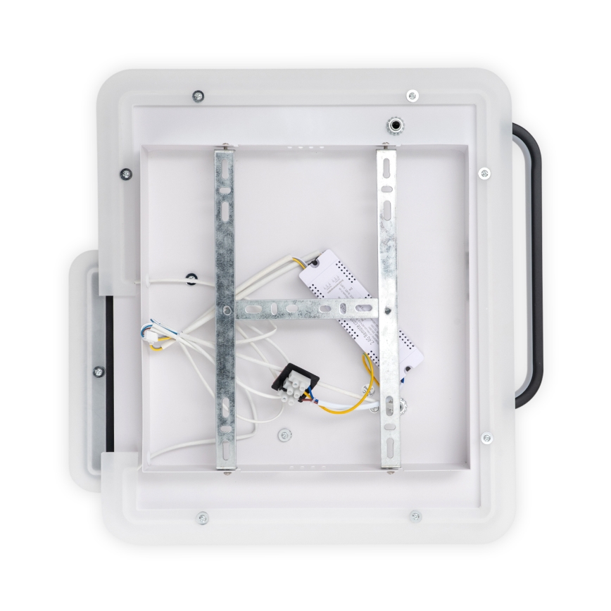 Brilagi - Ρυθμιζόμενο LED φωτιστικό οροφής FLARE LED/64W/230V 3000-6000K 45x45 cm λευκό/μαύρο + τηλεχειριστήριο