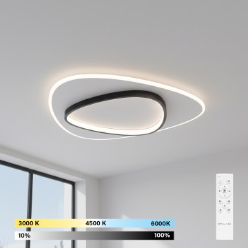 Brilagi - Ρυθμιζόμενο LED φωτιστικό οροφής FLARE LED/70W/230V 3000-6000K 55x55 cm λευκό/μαύρο + τηλεχειριστήριο