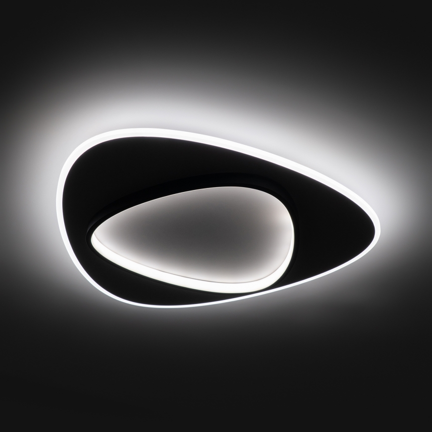 Brilagi - Ρυθμιζόμενο LED φωτιστικό οροφής FLARE LED/70W/230V 3000-6000K 55x55 cm λευκό/μαύρο + τηλεχειριστήριο