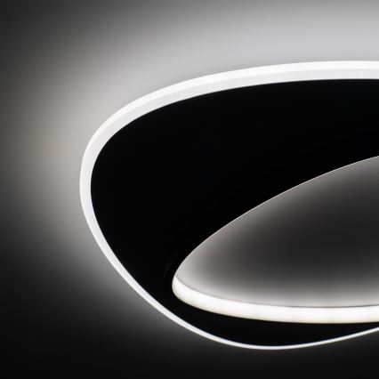 Brilagi - Ρυθμιζόμενο LED φωτιστικό οροφής FLARE LED/70W/230V 3000-6000K 55x55 cm λευκό/μαύρο + τηλεχειριστήριο