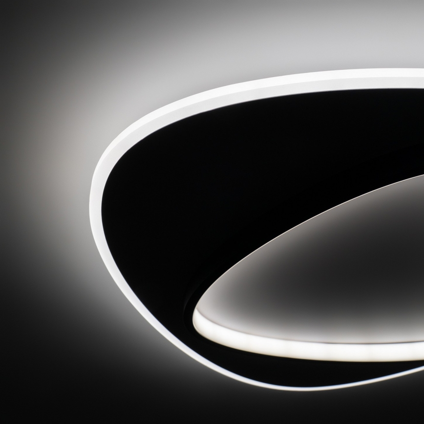 Brilagi - Ρυθμιζόμενο LED φωτιστικό οροφής FLARE LED/70W/230V 3000-6000K 55x55 cm λευκό/μαύρο + τηλεχειριστήριο