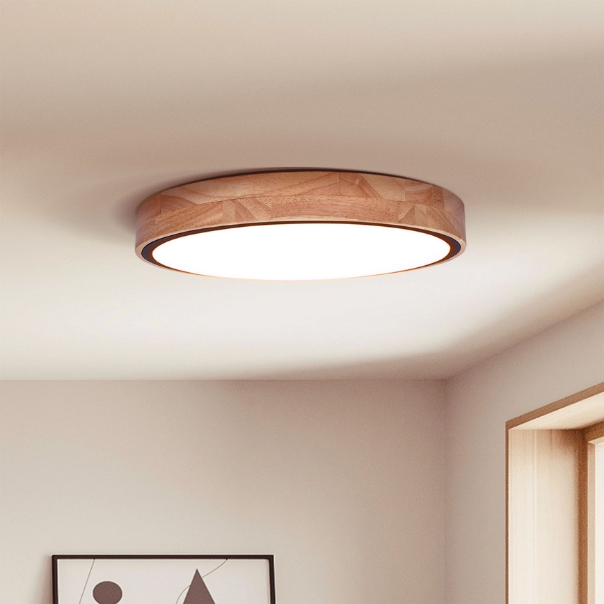 Brilagi - Ρυθμιζόμενο φωτιστικό οροφής LED GLORIA LED/48W/230V 3000-6500K σε φινίρισμα δρυός, διάμ. 40 cm + τηλεχειριστήριο