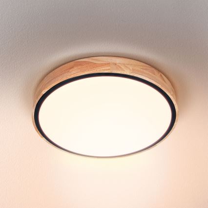 Brilagi - Ρυθμιζόμενο φωτιστικό οροφής LED GLORIA LED/48W/230V 3000-6500K σε φινίρισμα δρυός, διάμ. 40 cm + τηλεχειριστήριο