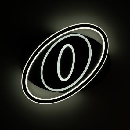 Brilagi - Ρυθμιζόμενο LED φωτιστικό οροφής IRIS LED/78W/230V 3000-6000K 37x49 cm μαύρο + τηλεχειριστήριο