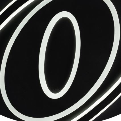 Brilagi - Ρυθμιζόμενο LED φωτιστικό οροφής IRIS LED/78W/230V 3000-6000K 37x49 cm μαύρο + τηλεχειριστήριο