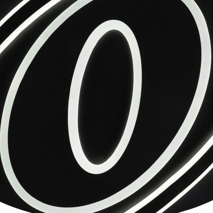 Brilagi - Ρυθμιζόμενο LED φωτιστικό οροφής IRIS LED/78W/230V 3000-6000K 37x49 cm μαύρο + τηλεχειριστήριο
