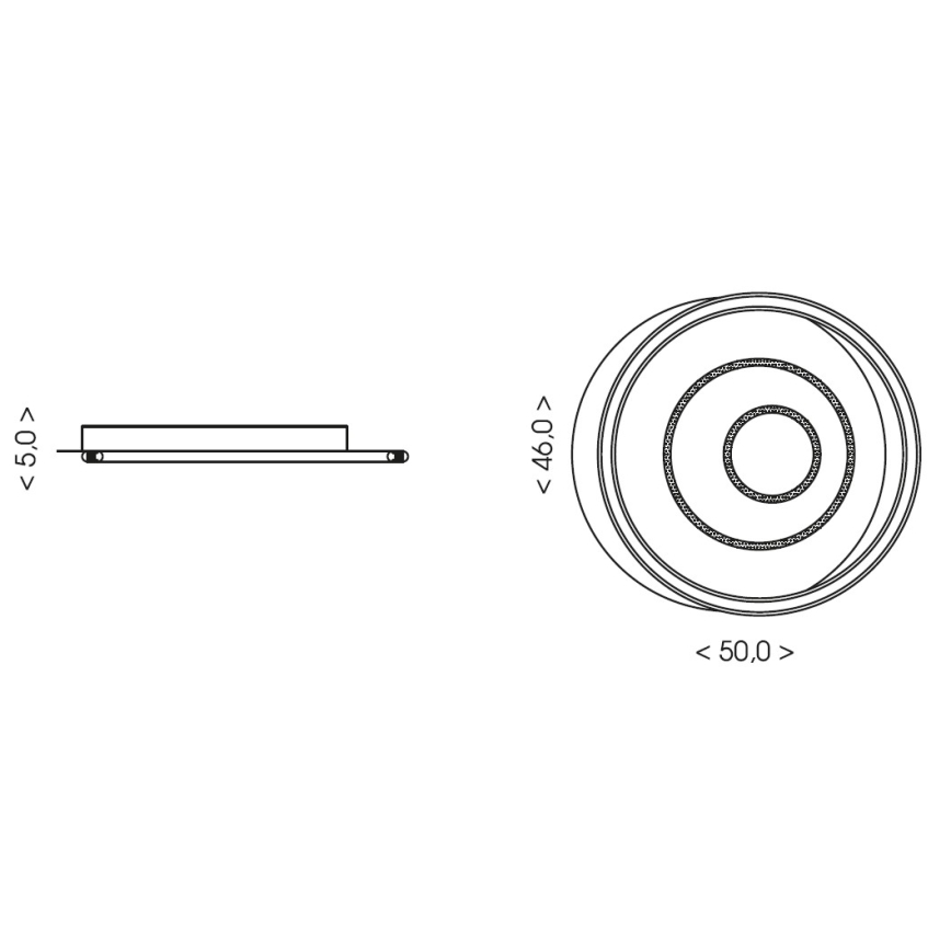 Brilagi - Ρυθμιζόμενο φωτιστικό οροφής LED IRIS LED/83W/230V 3000-6000K 46x50 cm λευκό + τηλεχειριστήριο