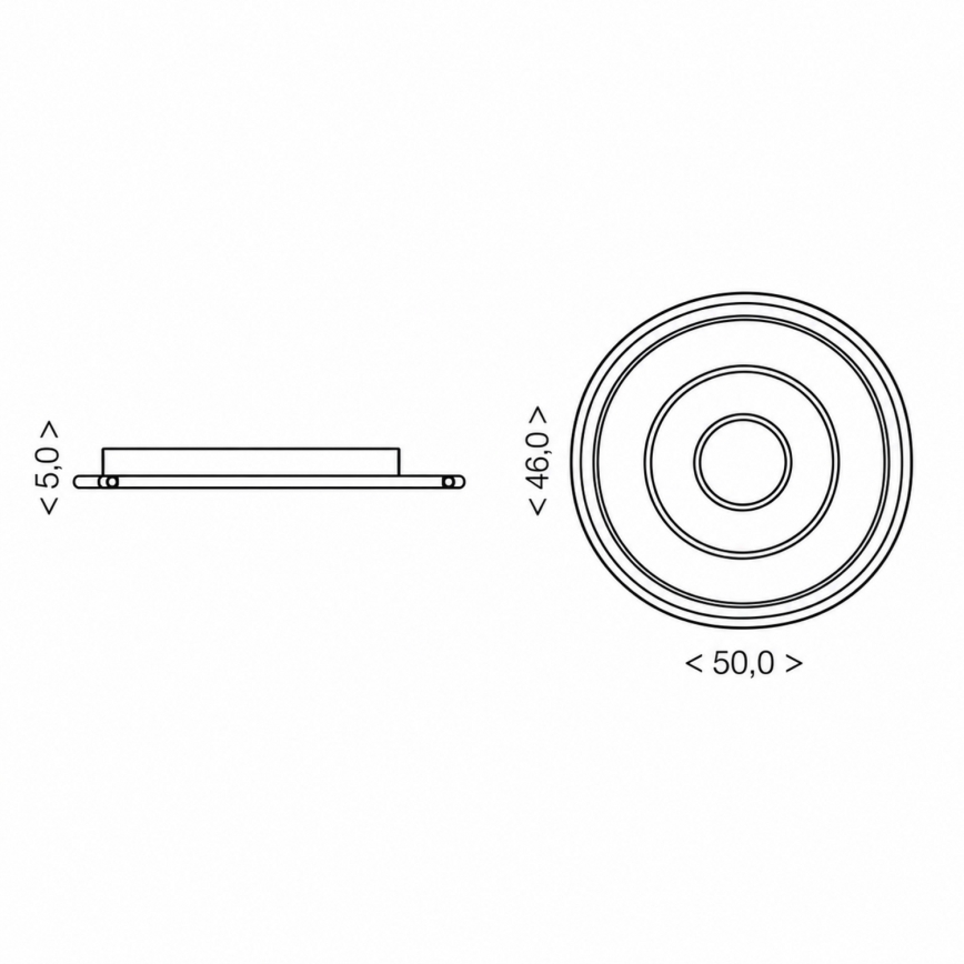 BRILAGI - Ρυθμιζόμενο φωτιστικό οροφής LED IRIS LED/83W/230V 3000-6000K 46x50 cm λευκό + τηλεχειριστήριο
