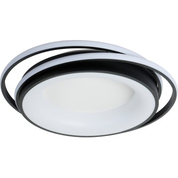 Brilagi - Ρυθμιζόμενο LED φωτιστικό οροφής IRIS LED/84W/230V 3000-6000K 47x51 cm μαύρο + τηλεχειριστήριο