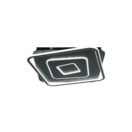 Brilagi - Ρυθμιζόμενο φωτιστικό οροφής LED IRIS LED/98W/230V 3000-6000K 50x50 cm μαύρο + τηλεχειριστήριο