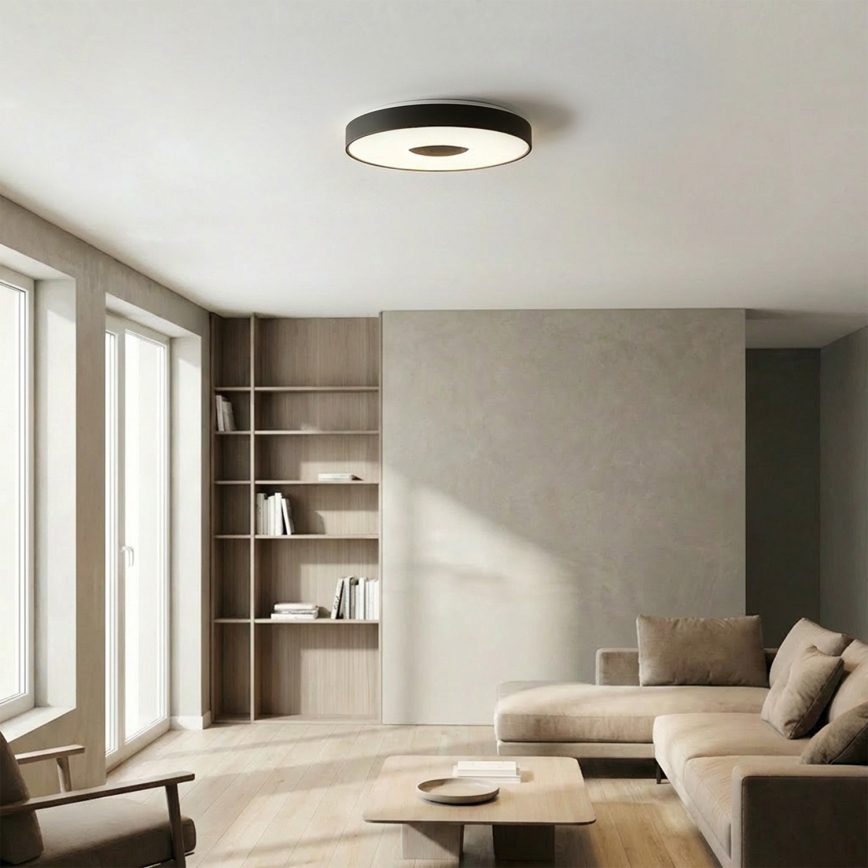 Brilagi - LED Ρυθμιζόμενο φωτιστικό οροφής JAMIS LED/48W/230V 3000-6500K Ø 39 cm μαύρο + τηλεχειριστήριο