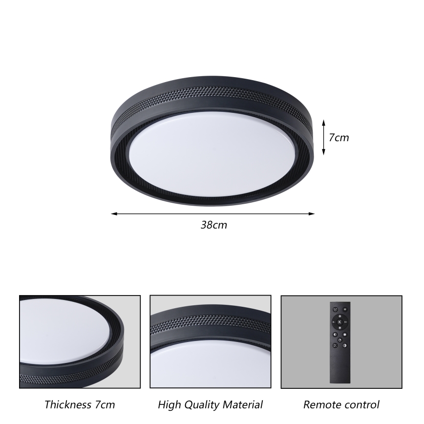 Brilagi - Ρυθμιζόμενο LED φωτιστικό οροφής KREON LED/54W/230V 3000-6000K λευκό, διάμ. 38 εκ. + τηλεχειριστήριο