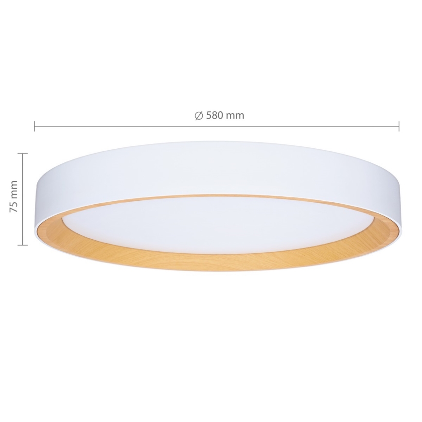Brilagi - Ρυθμιζόμενο LED φωτιστικό οροφής LARIOS LED/72W/230V 3000-6500K λευκό διάμ. 59 cm + τηλεχειριστήριο